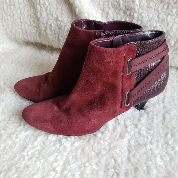 Alfani Step n Flex Vandela2 Wine colored booties sz 8.5 - Picture 4 of 9